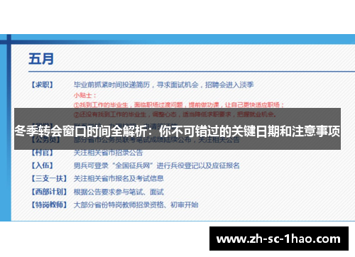 冬季转会窗口时间全解析：你不可错过的关键日期和注意事项